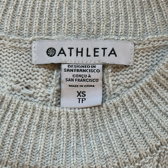Athleta Crossroads crewneck metallic sweater XS - Picture 5 of 12